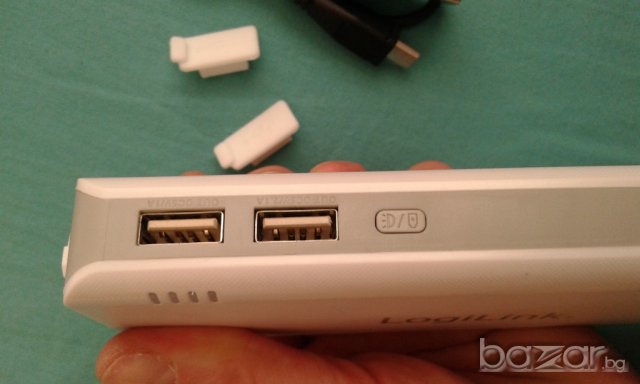 Logilink Mobile Power Bank 10000mAh, IP44 мобилно зарядно за таблети и смартфони, снимка 13 - Външни батерии - 17801698