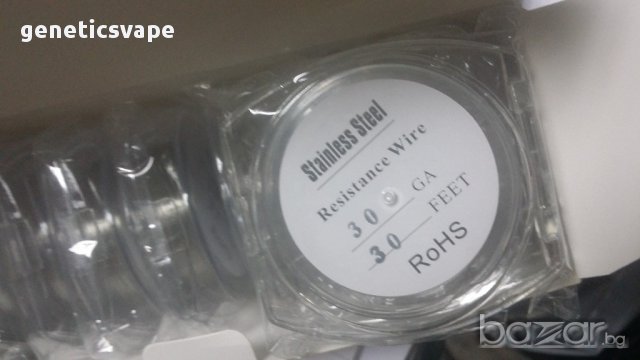 Стоманен проводник Stainless Steel Resistance wire 28GA, 26GA и 30GA 30Feet RoHs, снимка 1 - Аксесоари за електронни цигари - 18053131