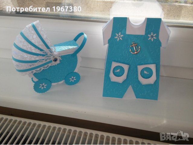 Детски и бебешки картички и покани - гащеризон, снимка 10 - Други - 23375010