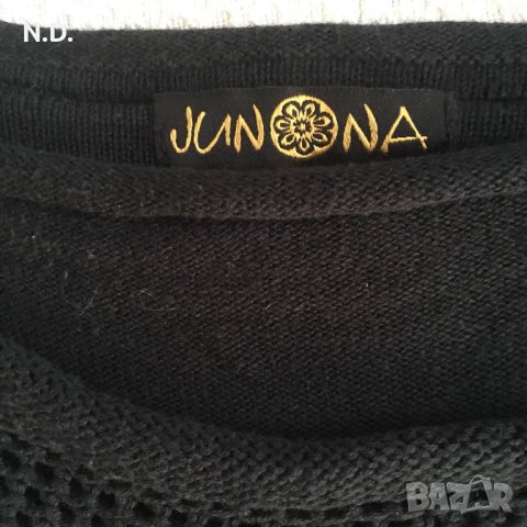 Тъмносиня рокля Junona плетиво, 100% памук, размер  S, снимка 3 - Рокли - 26124879