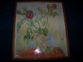 " Рози" - красив стар акварел от 1989г., снимка 4