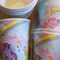 Малкото Пони My Little Pony 10 бр картонени чаши парти рожден ден, снимка 2 - Чаши - 19994749