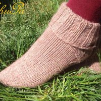Плетени чорапи ,,Мека топлина в бежово", снимка 2 - Други - 23759987