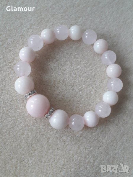 Гривна с розов кварц , снимка 1