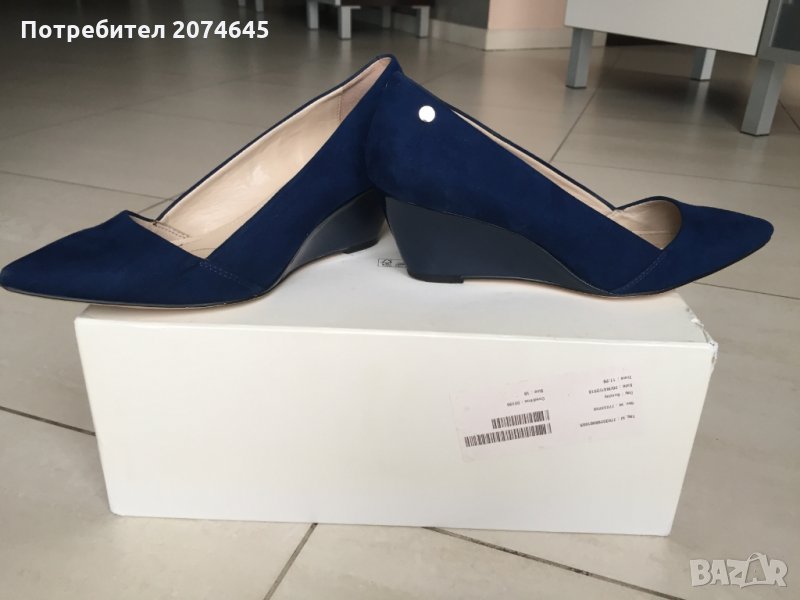 Calvin Klein сини велурени обувки EU37, снимка 1