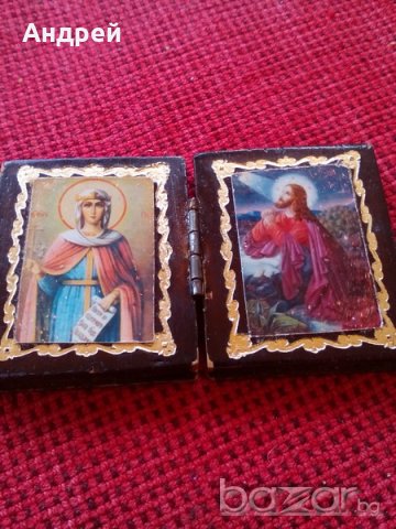 Сувенирна икона, снимка 6 - Антикварни и старинни предмети - 18922428