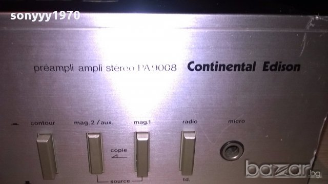 Continental edision-pa9008 preampli ampli stereo-japan-внос швеицария, снимка 10 - Ресийвъри, усилватели, смесителни пултове - 13530641