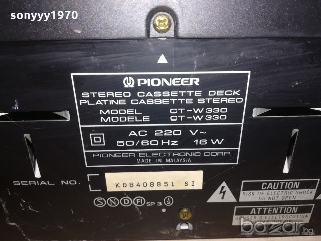 pioneer ct-w330 stereo deck-внос швеицария, снимка 16 - Декове - 21151258