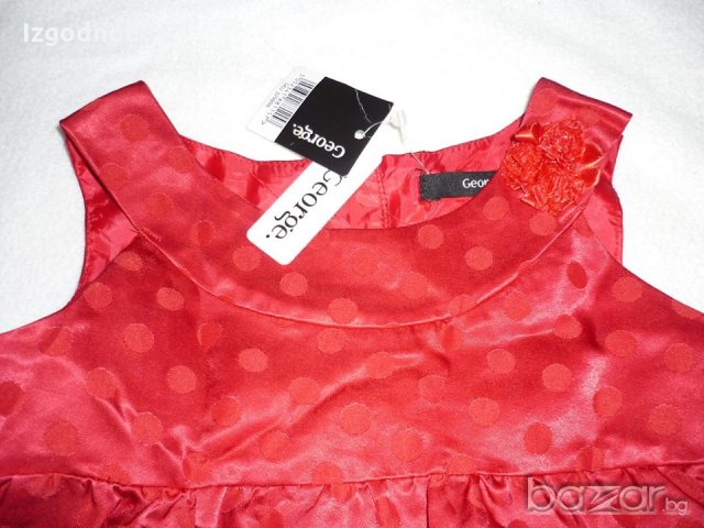 Нова червена рокля George, снимка 6 - Детски рокли и поли - 21085671