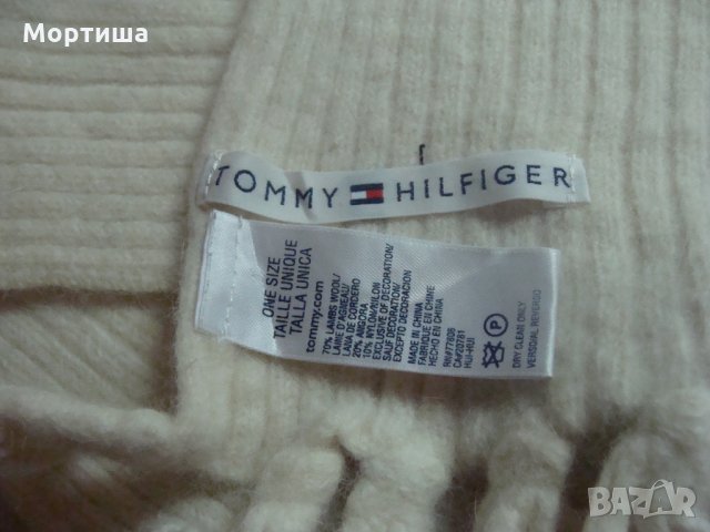 Tommy Hilfiger оригинален шал лама вълна и ангора , снимка 2 - Шалове - 23423639