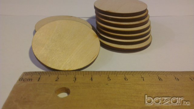 Дървени кръгчета ф-47мм - 10бр. комплект, снимка 2 - Други - 7320934
