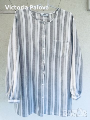 Супер риза-блуза,лен и памук, снимка 1 - Ризи - 25789986