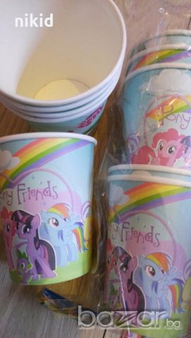 Малкото Пони My Little Pony 10 бр картонени чаши парти рожден ден, снимка 2 - Чаши - 19994749