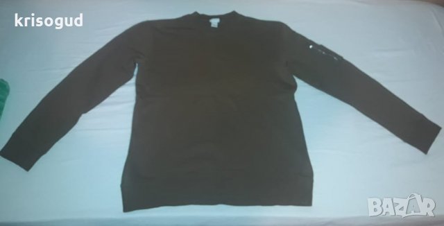 Тъмно кафяв стилен и марков мъжки пуловер H&M, размер: М, снимка 2 - Блузи - 23490970