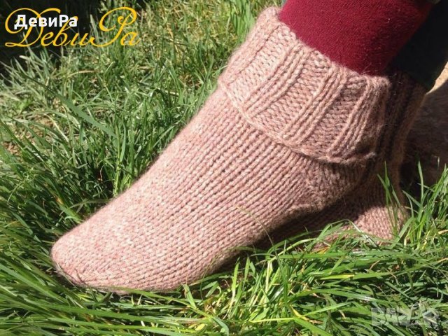 Плетени чорапи ,,Мека топлина в бежово", снимка 2 - Други - 23759987