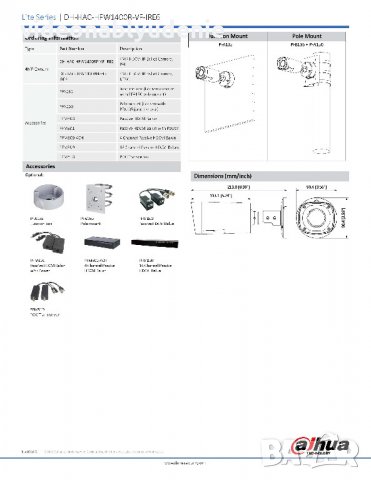 Dahua HAC-HFW1400R-VF-IRE6 - HDCVI 4MP Варифокална Камера Вградена 4kV TVS гръмозащита -40°С до +60°, снимка 4 - HD камери - 21739485