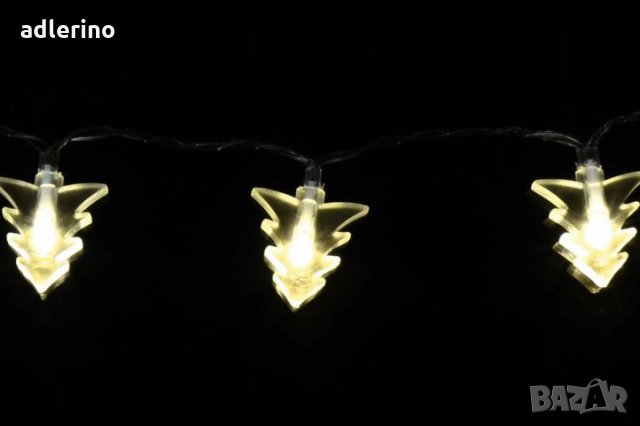 3 броя декоративна верига с 20 лед диода с мотиви Коледна звезда, Снежинка и Коледно дърво, батерии,, снимка 4 - Декорация за дома - 25043457