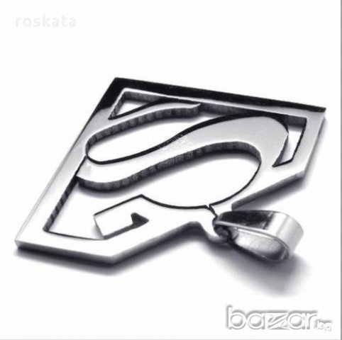 Синджир с уникален медальон суперман !, снимка 2 - Колиета, медальони, синджири - 10463368