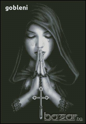 гоблен „МОЛИТВА “ Д45-размери/20-28/см.; 9цвята – 39 лв., снимка 2 - Гоблени - 21087888
