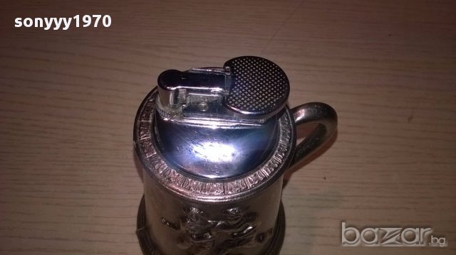 Ретро запалка-халба с футболисти и топка 11/9/7см-внос швеицария, снимка 8 - Антикварни и старинни предмети - 16444657