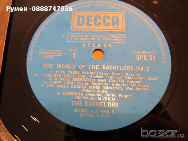 Грамофонна плоча The Lord of Bachelors vol2 изд. DECCA GERMANY 68 г., снимка 3 - Грамофонни плочи - 13718202