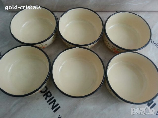 Сервиз метални емайлирани  купи, снимка 7 - Чинии - 23913600