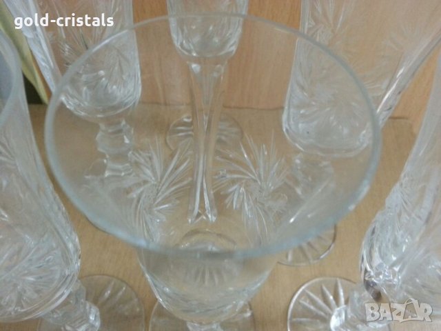  кристални чаши , снимка 8 - Антикварни и старинни предмети - 22297268