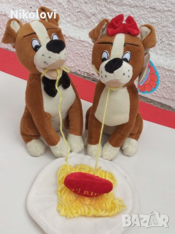 намаление! Нова плюшена Двойка кучета със сърце и надпис:Ti amo. Italy, снимка 3 - Плюшени играчки - 24059487