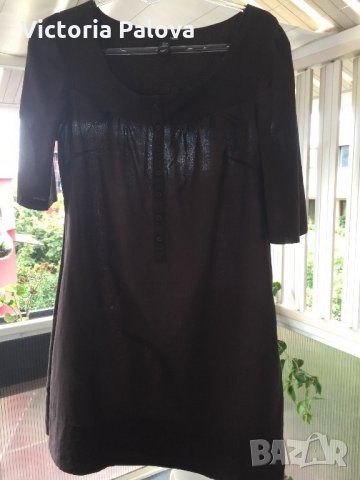 Нежна спортна блуза, памук,шоколад, снимка 4 - Туники - 22718773