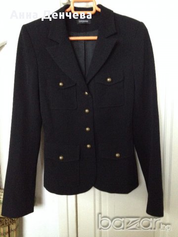 Елегантно френско черно сако SINEQUANONE S