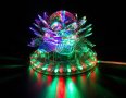 Прозрачна Въртящя 360 Градуса 8W 220V RGB UFO Диско DJ Танцово студио с 48 LED 7 Цвята, снимка 2