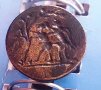  Стар бронзов печат с еротична сценка, снимка 1 - Антикварни и старинни предмети - 19166212