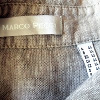 Marco Pecci - бежова ленена риза, снимка 4 - Ризи - 21706570