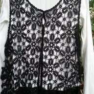  плетен елек блуза туника ръчна изработка  , снимка 10 - Жилетки - 11035770
