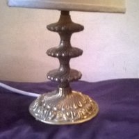стара нощна лампа от бронз , снимка 2 - Настолни лампи - 19903991