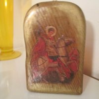 Икона св.Георги-миниатюра , снимка 3 - Колекции - 23298758