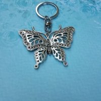 Метален ключодържател Пеперуда-цвят: съставено сребро или бронз, снимка 5 - Други - 25499158