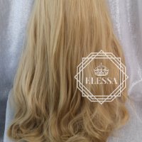 Lace Front LUXYRY WIG ELESSA Дълга Натурално Руса Перука Код 1007, снимка 9 - Аксесоари за коса - 25704219