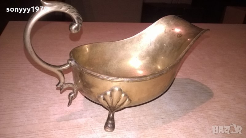 ретро сосиера-мед/месинг-29х11х10см-внос швеицария, снимка 1