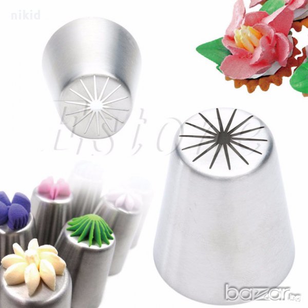 #14 накрайник за пош руска дюза за украса декор торта фондан шоколад и др., снимка 1