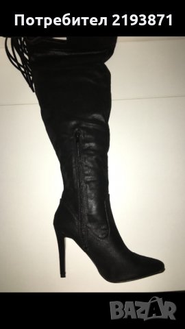Чизми ботуши над коляното JustFab номер 37, снимка 12 - Дамски ботуши - 24324771