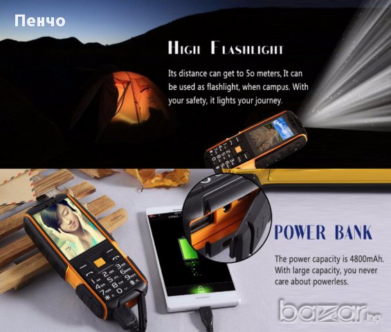 Нов отключен здрав мобилен телефон Dual Sim GSM 4800mAh - водоустойчив, снимка 16 - Други - 17552604