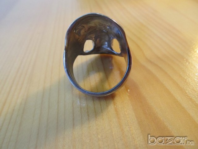 Мъжки пръстен, рокерски пръстен с череп за рокери моторджийски, мото аксесоари, мото екипировка , снимка 4 - Пръстени - 15187230