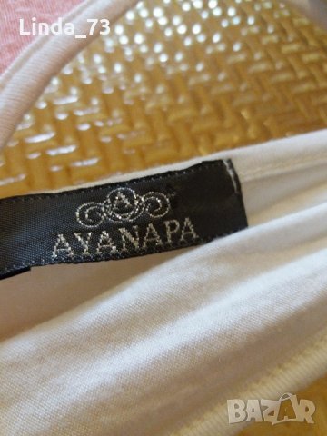 Дам.топ-"AYANAPA"-/вискоза+ликра/,цвят-бял. Закупен от Италия., снимка 4 - Корсети, бюстиета, топове - 21980181