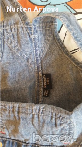 Летен гащеризон и тениска 68-74см , снимка 3 - Бебешки гащеризони - 18421491