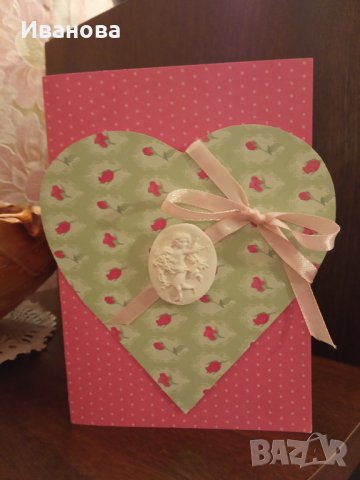 Ръчно изработена картичка "Любов", снимка 4 - Други - 23576590