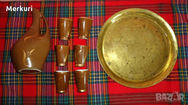 Стар красив порцеланов сервиз за ракия, снимка 3 - Сервизи - 25584343