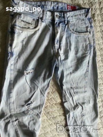 Zara jeans фабрично накъсани, снимка 3 - Дънки - 20516459