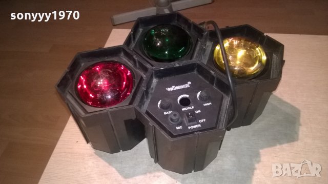 SOLD OUT-velleman-disco light with microfhone-внос франция-M35х24х13см, снимка 2 - Други - 26193964