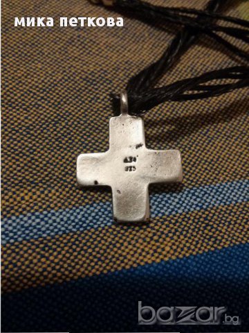 сребърно кръстче, снимка 3 - Колиета, медальони, синджири - 13087031